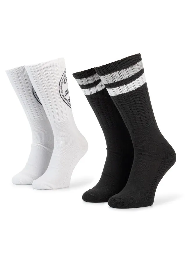 Converse Σετ 2 ζευγάρια ψηλές κάλτσες unisex · Μαύρο