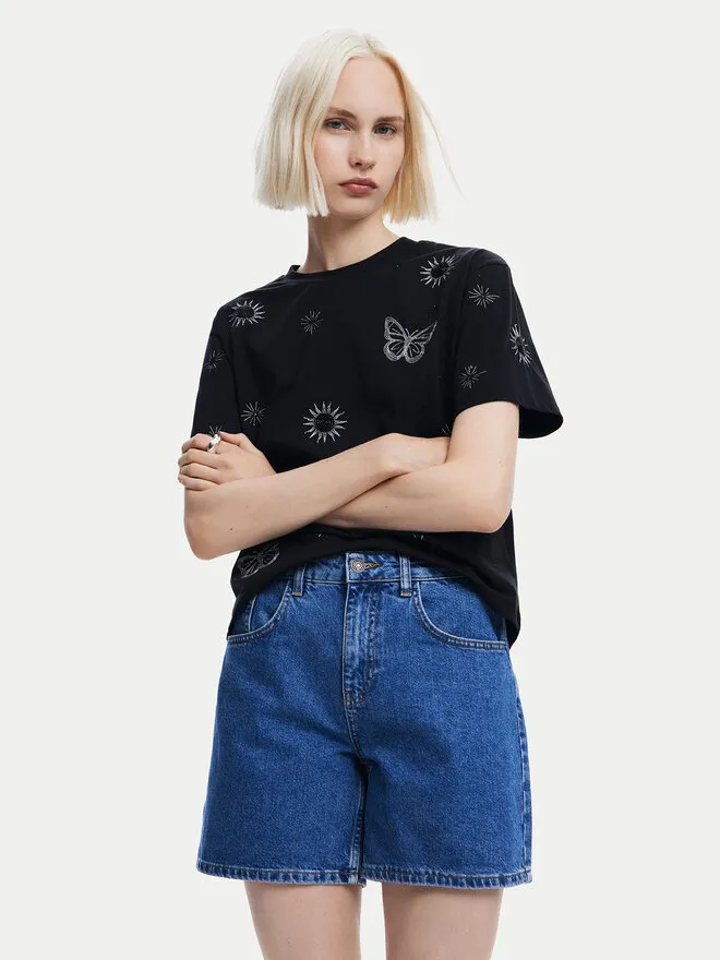 Desigual T-Shirt · Μαύρο