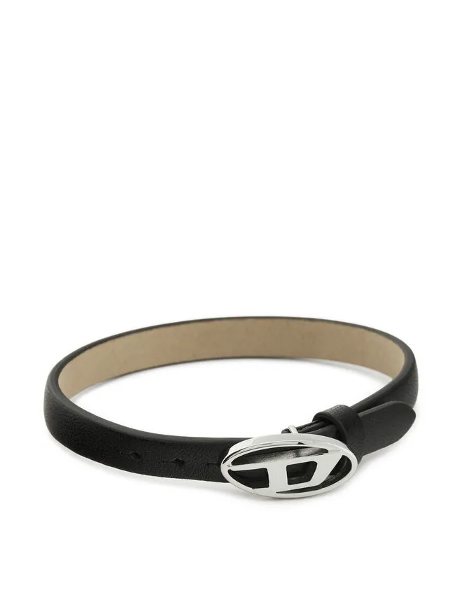 Diesel Βραχιόλι · Μαύρο · Φυσικό δέρμα grain leather
