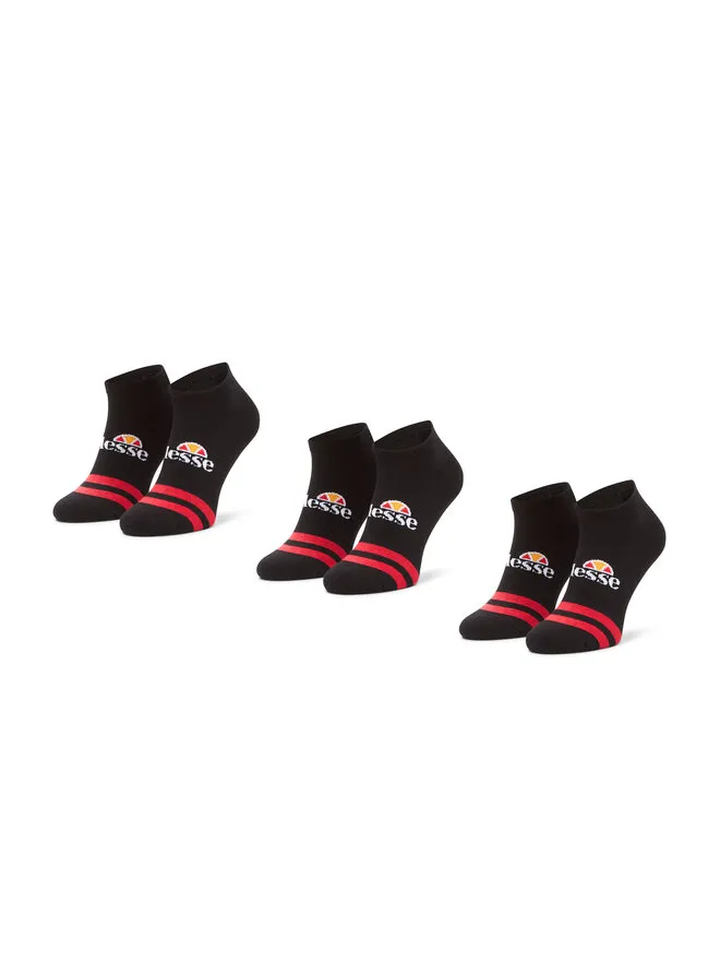 Ellesse Σετ κοντές κάλτσες ανδρικές 3 τεμαχίων · Μαύρο