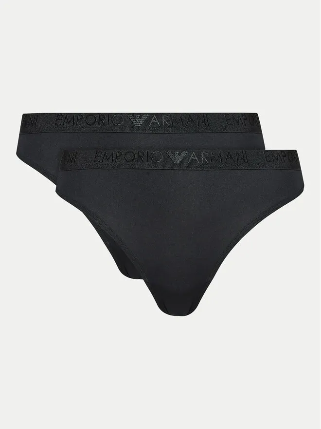 Emporio Armani Underwear Σετ 2 τεμάχια στρίνγκ · Μαύρο