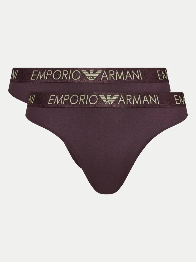 Emporio Armani Underwear Σετ 2 τεμάχια στρίνγκ · Μωβ