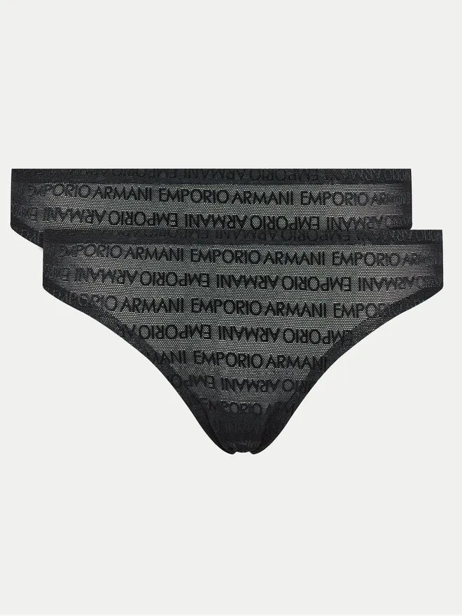 Emporio Armani Underwear Σετ 2 τεμάχια στρίνγκ · Μαύρο