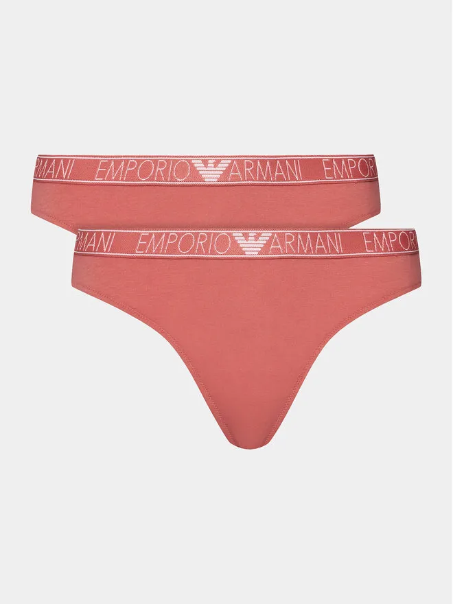 Emporio Armani Underwear Σετ 2 τεμάχια στρίνγκ · Ροζ