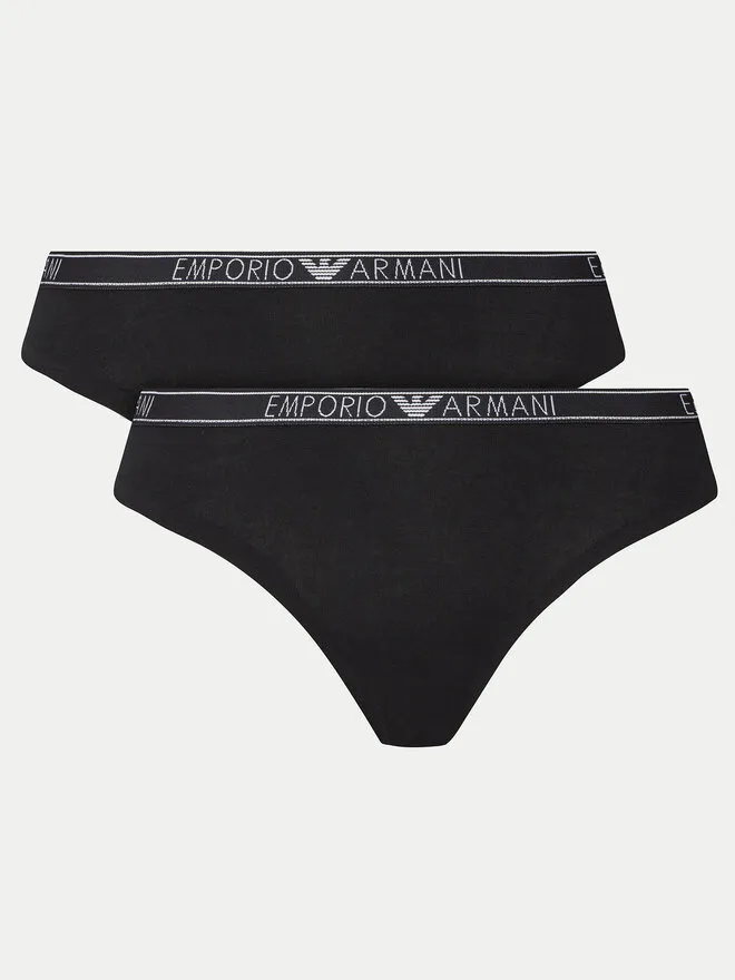 Emporio Armani Underwear Σετ 2 τεμάχια στρίνγκ · Μαύρο