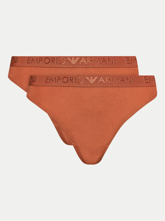 Emporio Armani Underwear Σετ 2 τεμάχια στρίνγκ · Καφέ