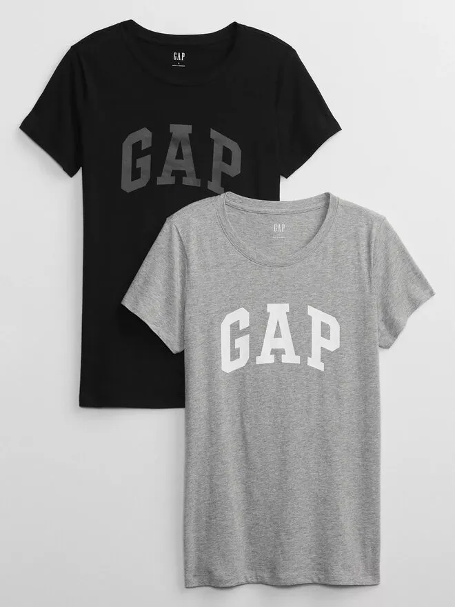 Gap Σετ 2 T-Shirts · Γκρι