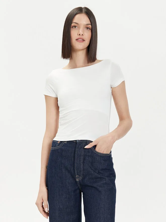 Gina Tricot T-Shirt · Λευκό