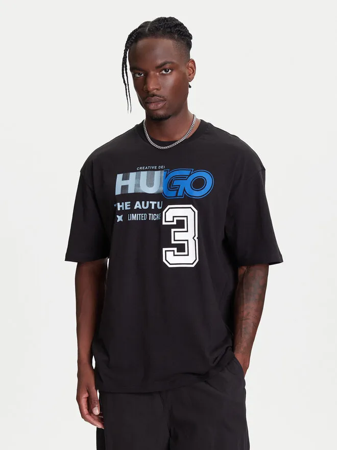 HUGO T-Shirt · Μαύρο