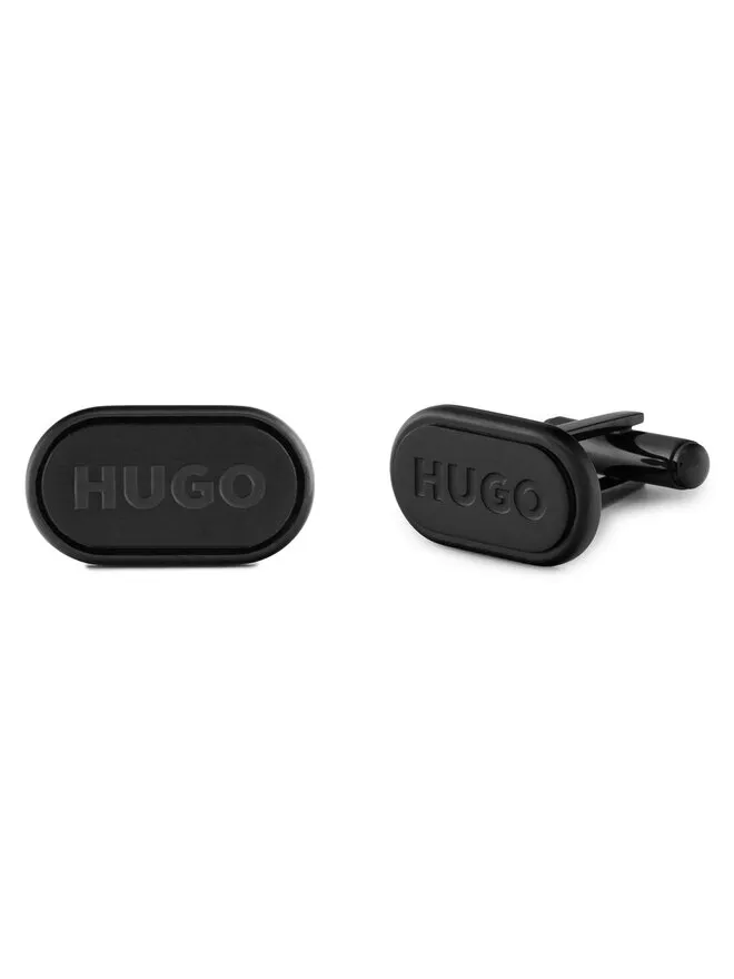 HUGO Μανικετόκουμπα · Μαύρο · Σνοξείδωτος χάλυβας