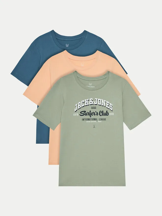 Jack&Jones Junior Σετ 3 T-Shirts · Έγχρωμο