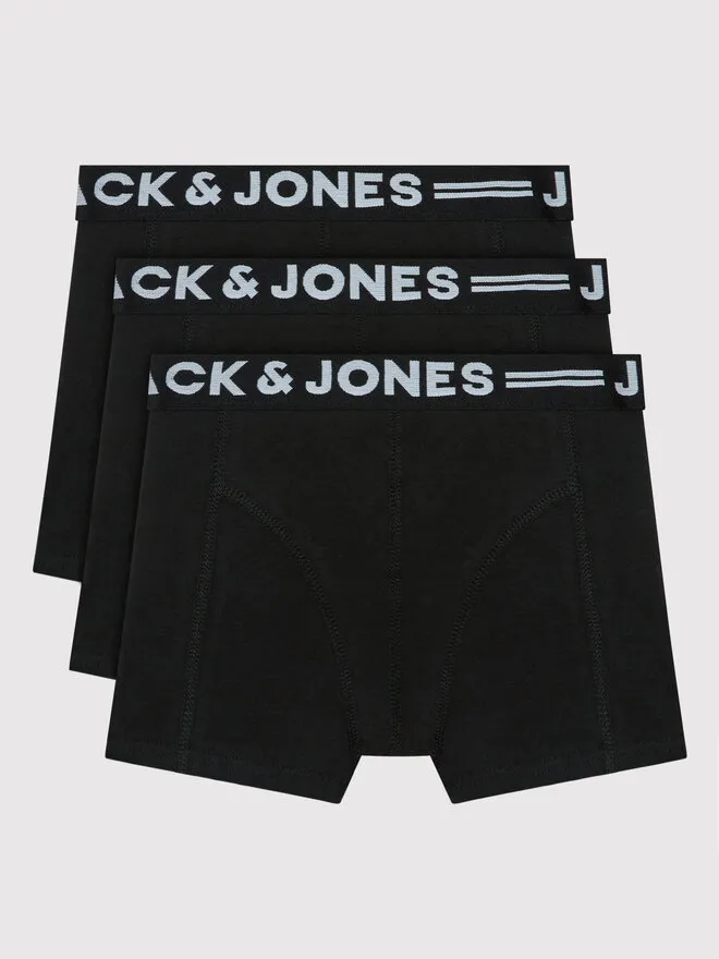 Jack&Jones Junior Σετ μποξεράκια 3 τμχ · Μαύρο
