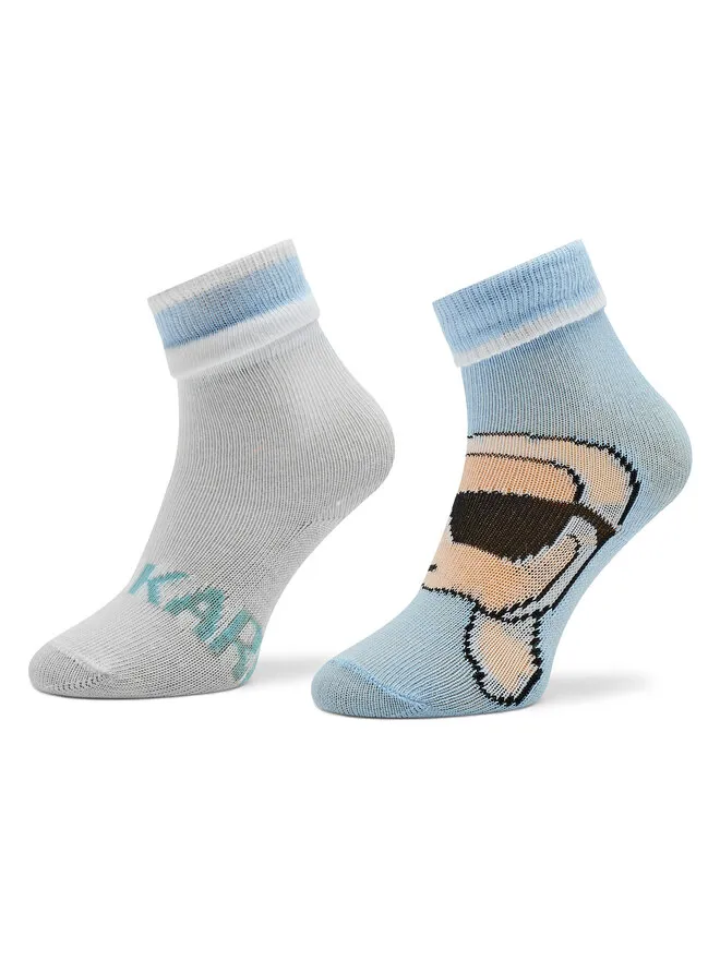Karl Lagerfeld Kids Σετ ψηλές κάλτσες παιδικές 2 τεμαχίων · Μπλε