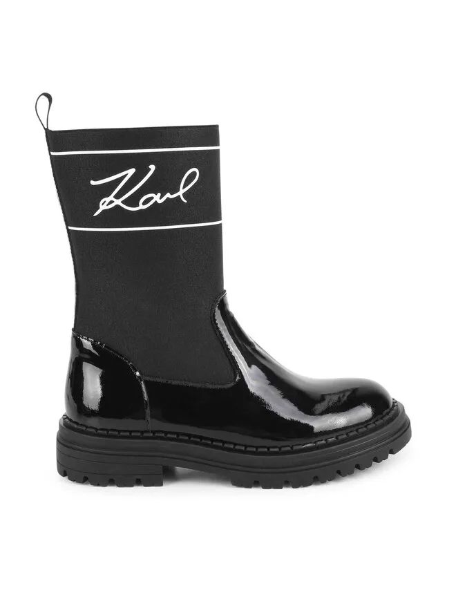 Karl Lagerfeld Kids Μποτάκια με λάστιχο · Μαύρο