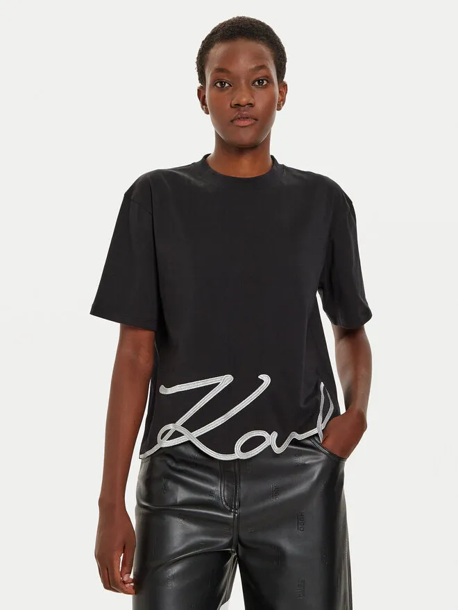 KARL LAGERFELD T-Shirt · Μαύρο