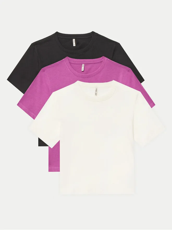Kids ONLY Σετ 3 T-Shirts · Έγχρωμο