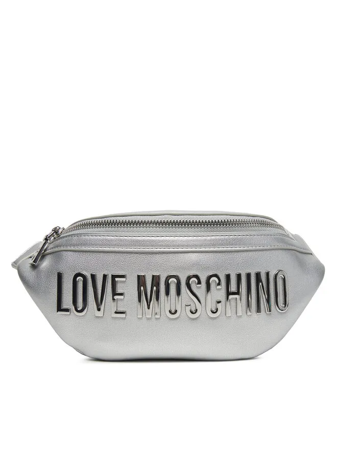 LOVE MOSCHINO Τσαντάκι μέσης · Ασημί
