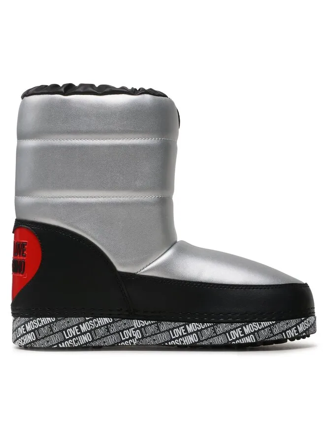 LOVE MOSCHINO Μπότες Χιονιού · Ασημί