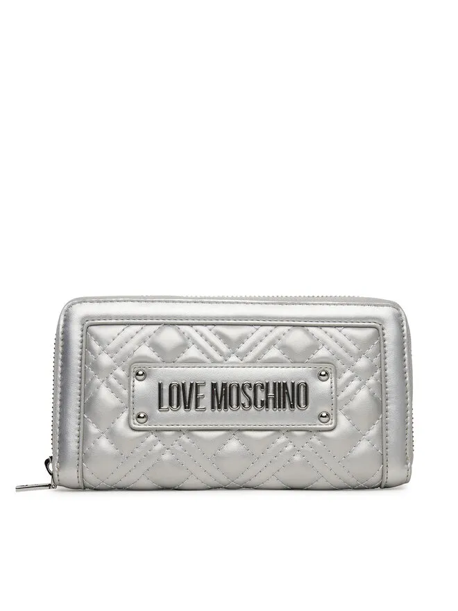 LOVE MOSCHINO Μεγάλο Πορτοφόλι Γυναικείο · Ασημί
