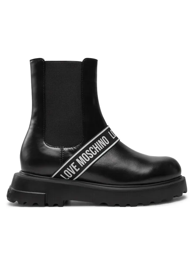 LOVE MOSCHINO Μποτάκια με λάστιχο · Μαύρο