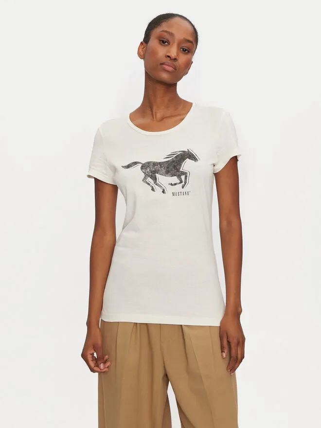 Mustang T-Shirt · Λευκό