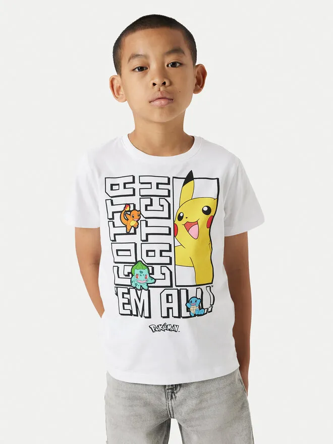 NAME IT T-Shirt · Pokemon · Λευκό