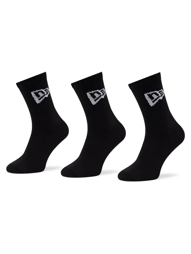 Σετ 3 ζευγάρια ψηλές κάλτσες unisex · Μαύρο