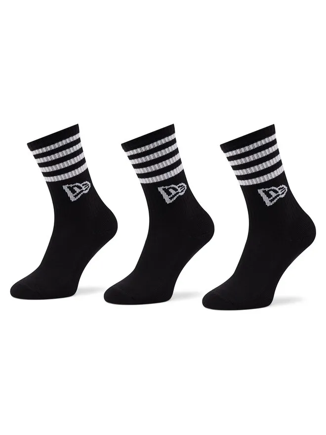 Σετ 3 ζευγάρια ψηλές κάλτσες unisex · Μαύρο