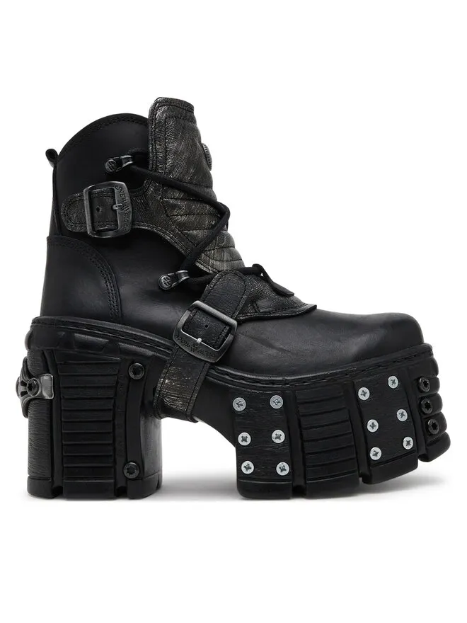 NEW ROCK Μποτάκια · Μαύρο · 10 cm