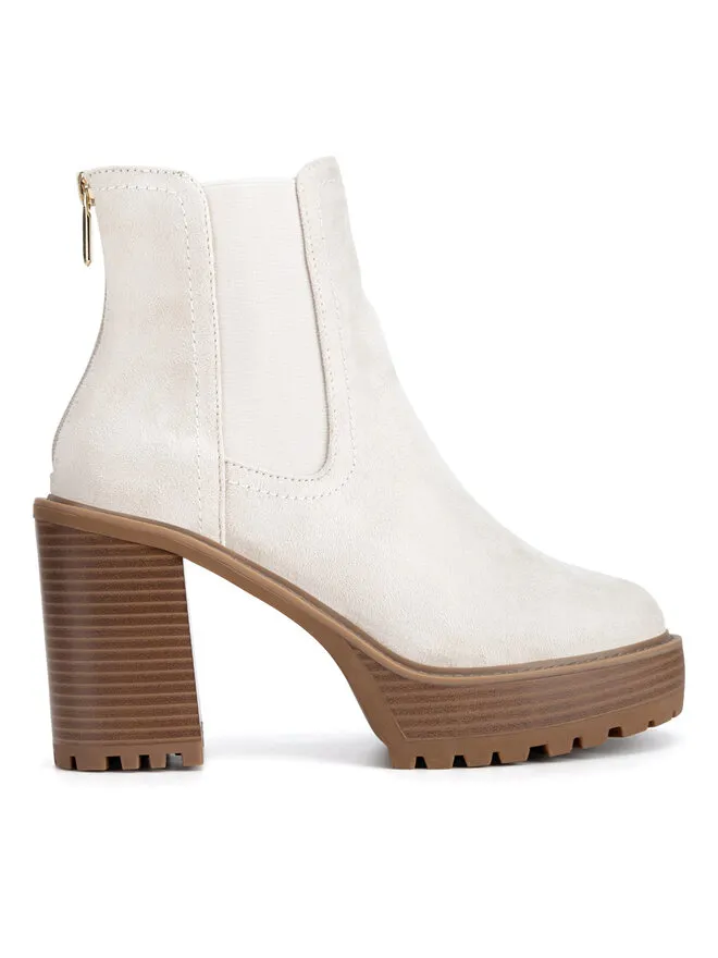Nine West Μποτάκια · Εκρού · 10 cm