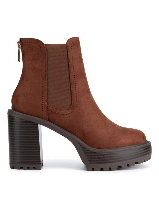 Nine West Μποτάκια · Καφέ · 10 cm