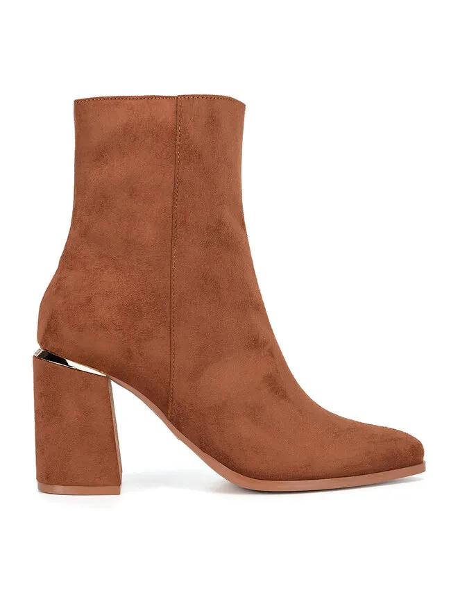 Nine West Μποτάκια · Καφέ · 8 cm