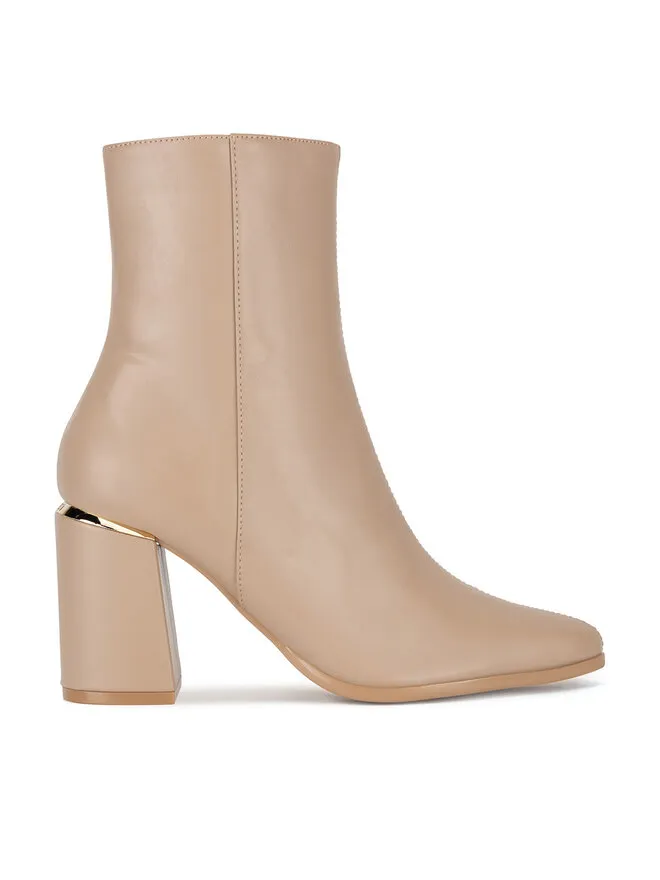 Nine West Μποτάκια · Μπεζ · 8.5 cm