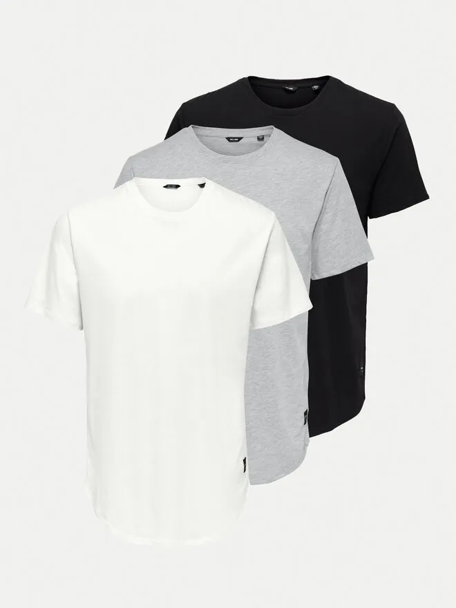 Only & Sons Σετ 3 T-Shirts · Έγχρωμο