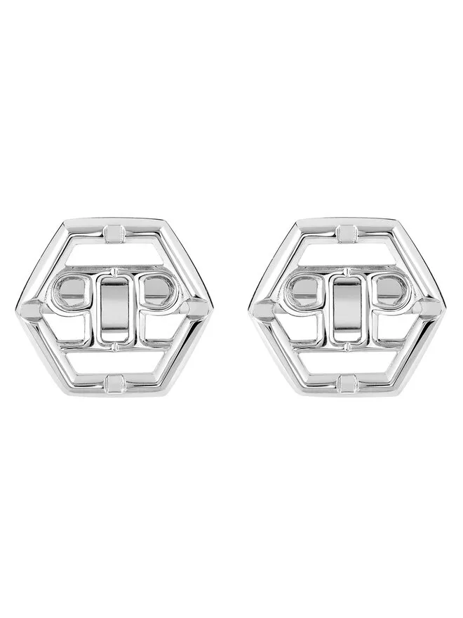 PHILIPP PLEIN Μανικετόκουμπα · Ασημί · Σνοξείδωτος χάλυβας