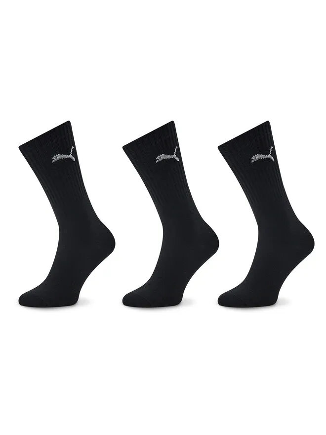 Puma Σετ 3 ζευγάρια ψηλές κάλτσες unisex · Μαύρο