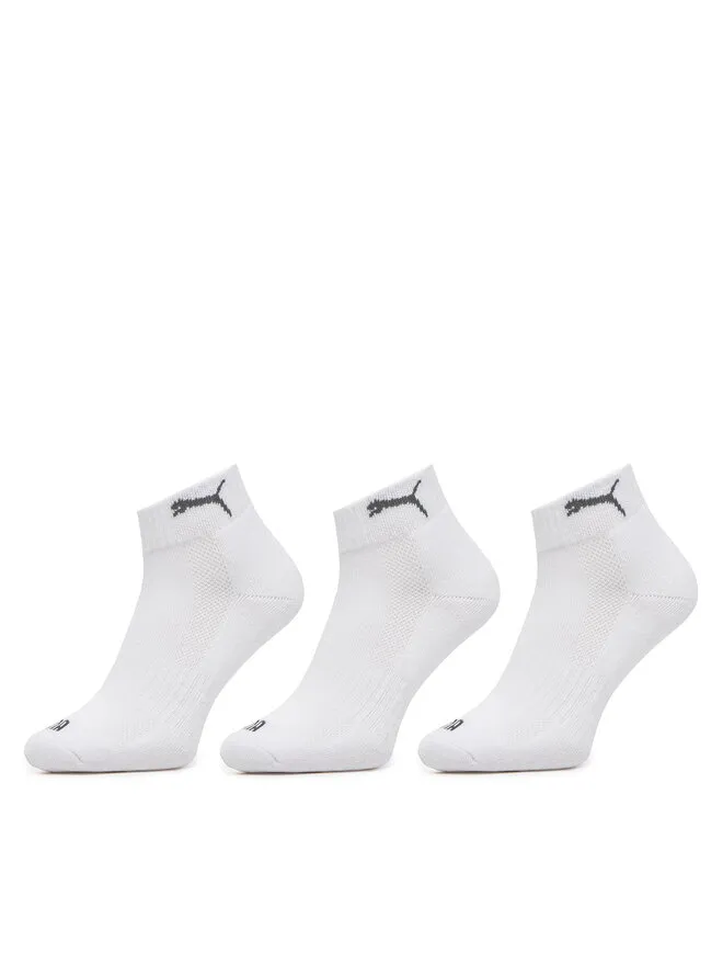 Puma Σετ 3 ζευγάρια ψηλές κάλτσες unisex · Λευκό
