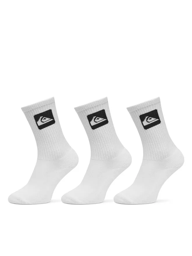 Quiksilver Σετ 3 ζευγάρια ψηλές κάλτσες unisex · Λευκό