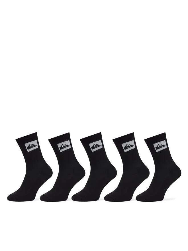 Quiksilver Σετ 5 ζευγάρια ψηλές κάλτσες unisex · Μαύρο