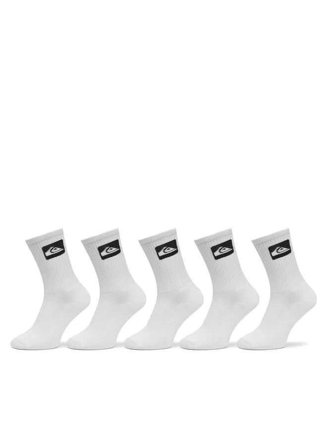 Quiksilver Σετ 5 ζευγάρια ψηλές κάλτσες unisex · Λευκό