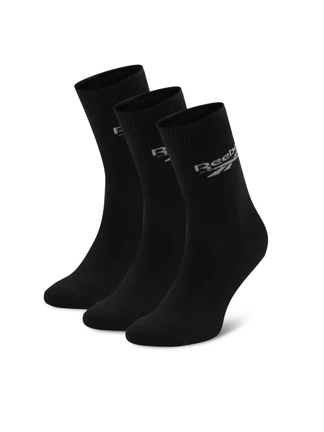 Σετ 3 ζευγάρια ψηλές κάλτσες unisex · Μαύρο