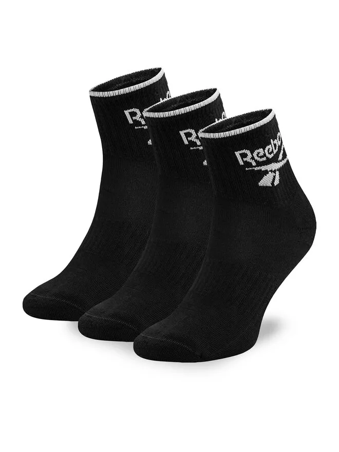 Σετ 3 ζευγάρια ψηλές κάλτσες unisex · Μαύρο