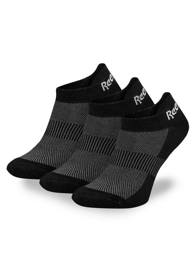 Reebok Σετ 3 ζευγάρια κοντές κάλτσες unisex · Μαύρο