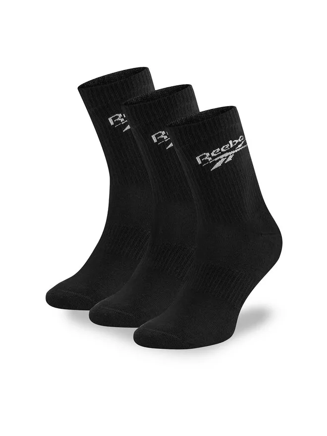 Σετ 3 ζευγάρια ψηλές κάλτσες unisex · Μαύρο