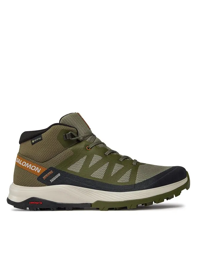 Salomon Παπούτσια πεζοπορίας · Outrise Mid GORE-TEX L47143600 · Χακί