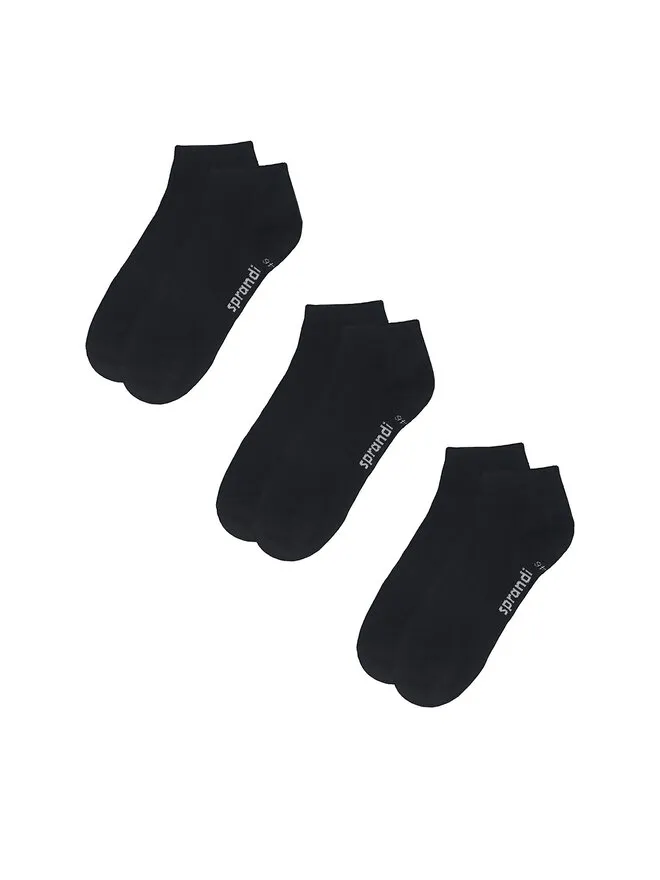 Sprandi Σετ 3 ζευγάρια κοντές κάλτσες unisex 0MB-002-AW23 (3-pack) Μαύρο