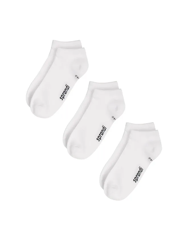 Sprandi Σετ 3 ζευγάρια κοντές κάλτσες unisex 0MB-003-AW23 (3-pack) Λευκό