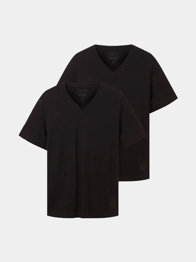 Tom Tailor Σετ 2 T-Shirts · Μαύρο