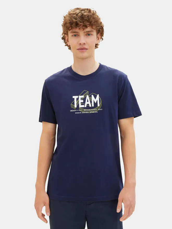 Tom Tailor Denim T-Shirt · Σκούρο μπλε