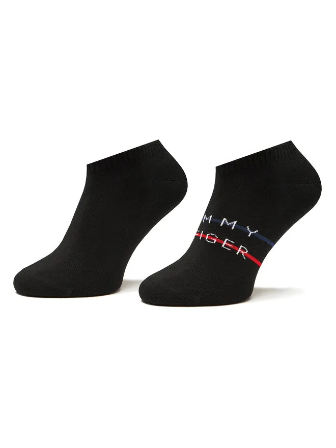 Tommy Hilfiger Σετ κοντές κάλτσες ανδρικές 2 τεμαχίων · Μαύρο